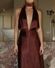 CHOCOLATE HALTER MAXI