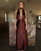 CHOCOLATE HALTER MAXI