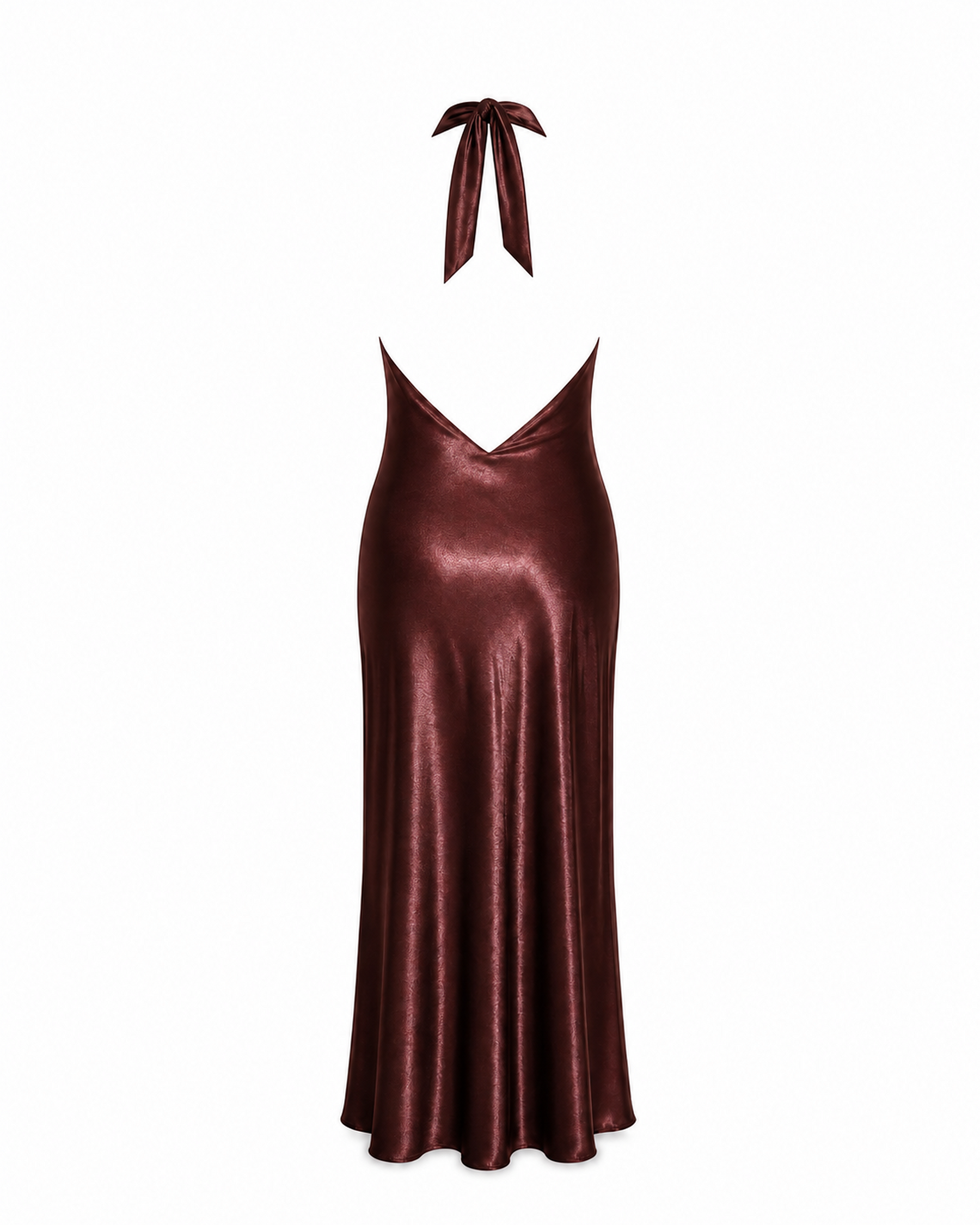 Chocolate Crossover Maxi dress back view