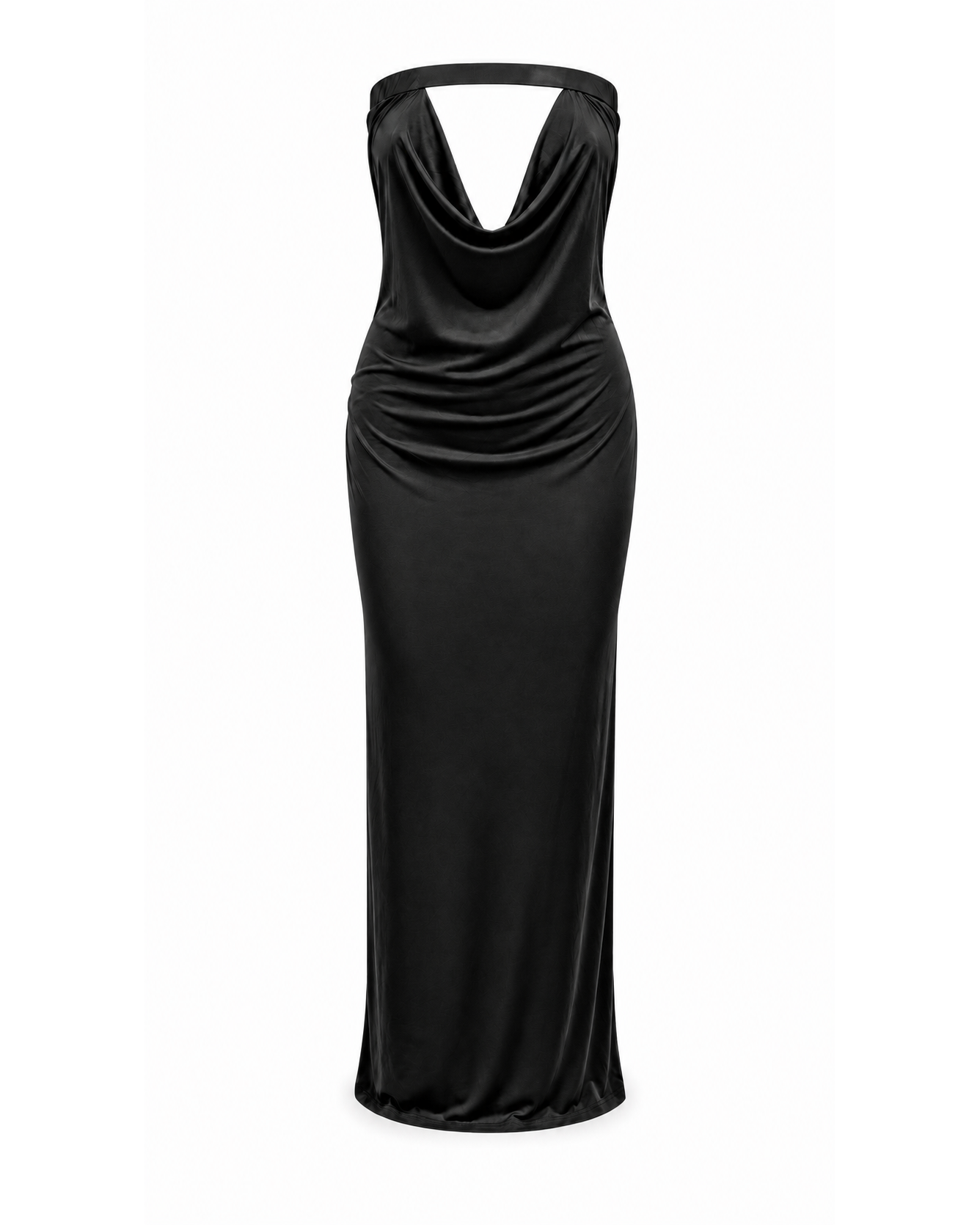 Drip Dress Black front view