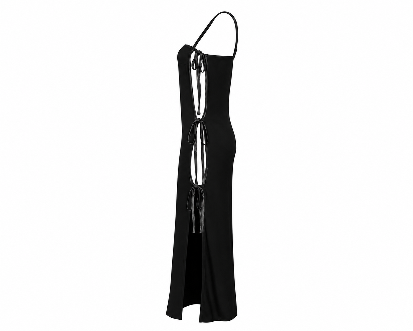 Eden Dress in black – side view