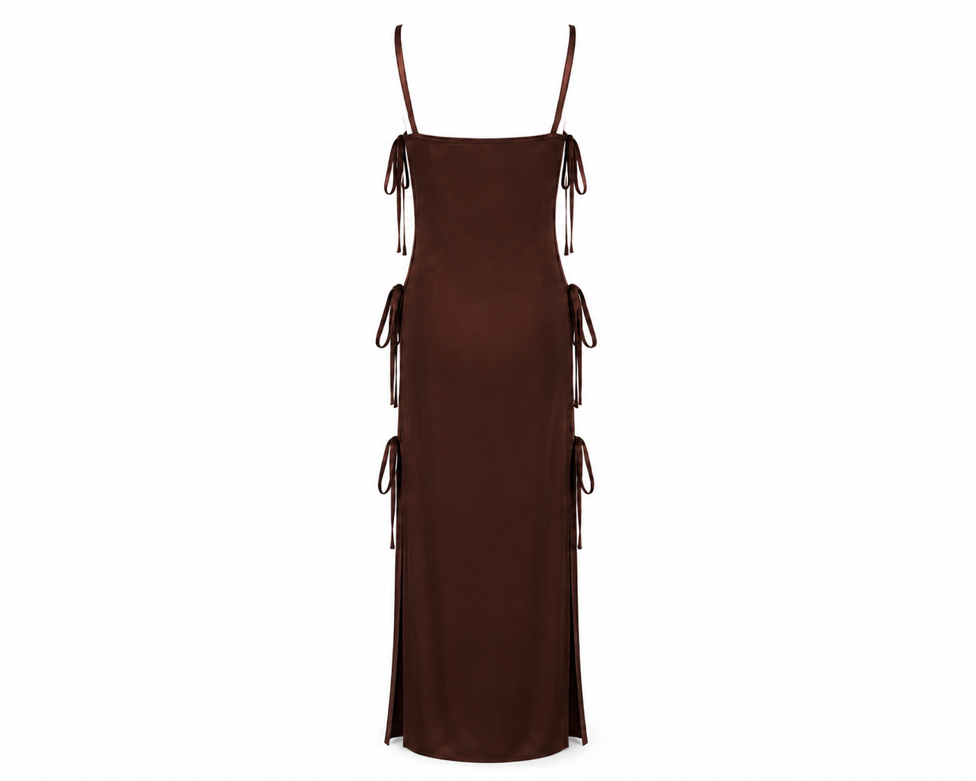 Eden Dress in chocolate – back view