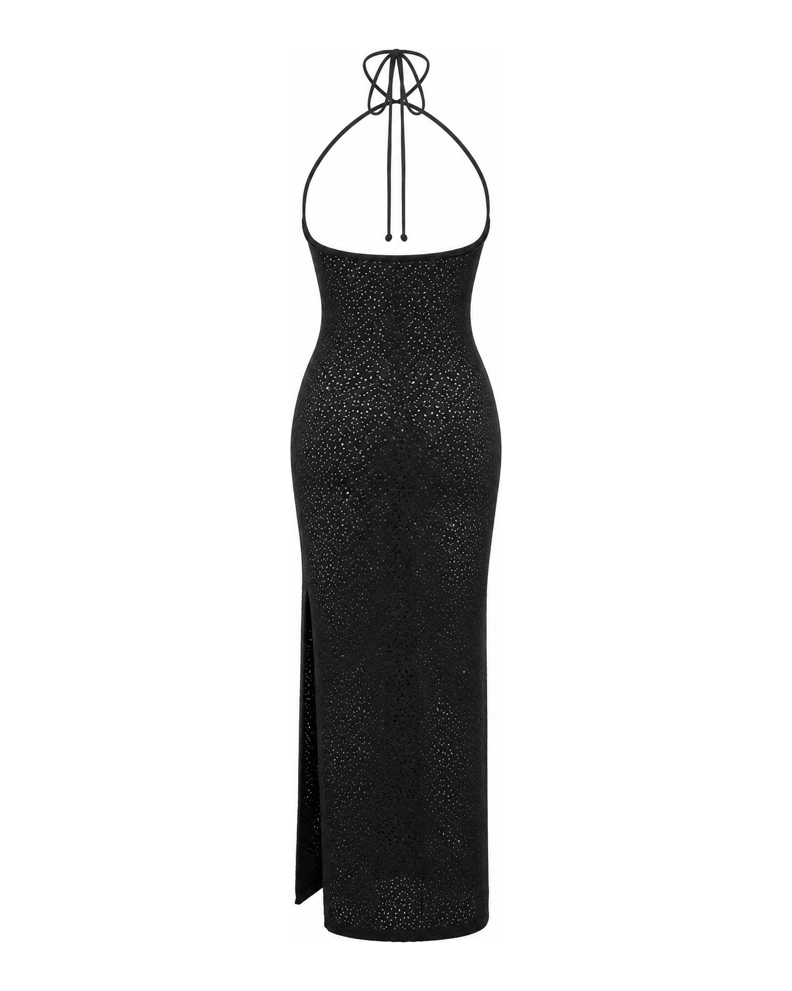 Lace Keyhole Midi back view