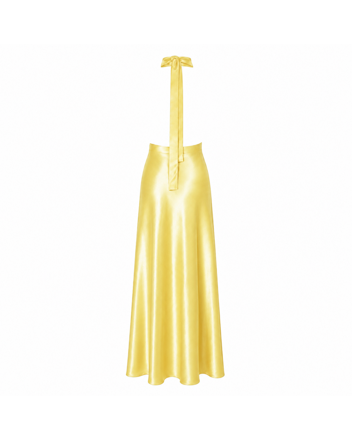 Lemon Halter Maxi back ghost silhouette