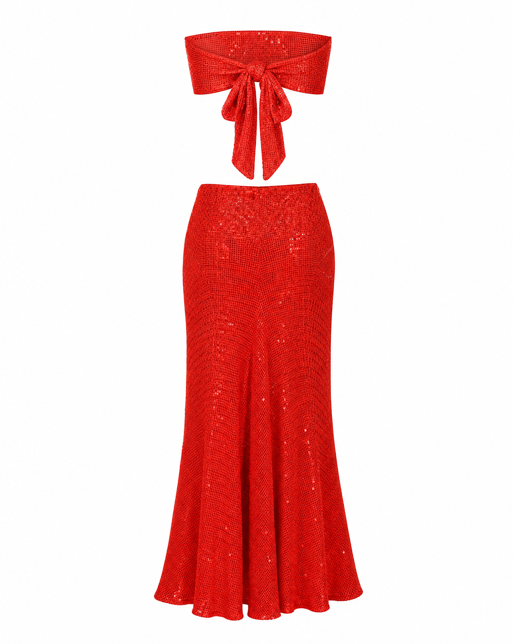 Lucia Set red sequin two-piece back view