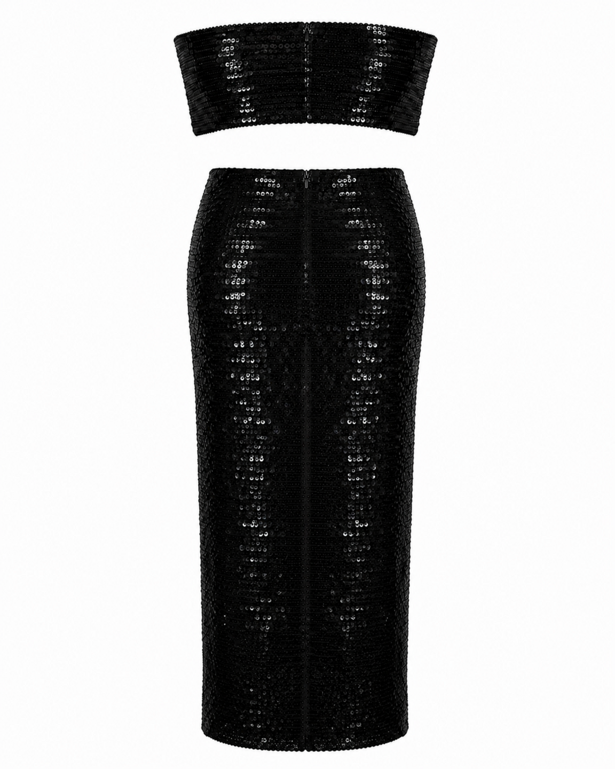 Noir Sequin Set back ghost silhouette
