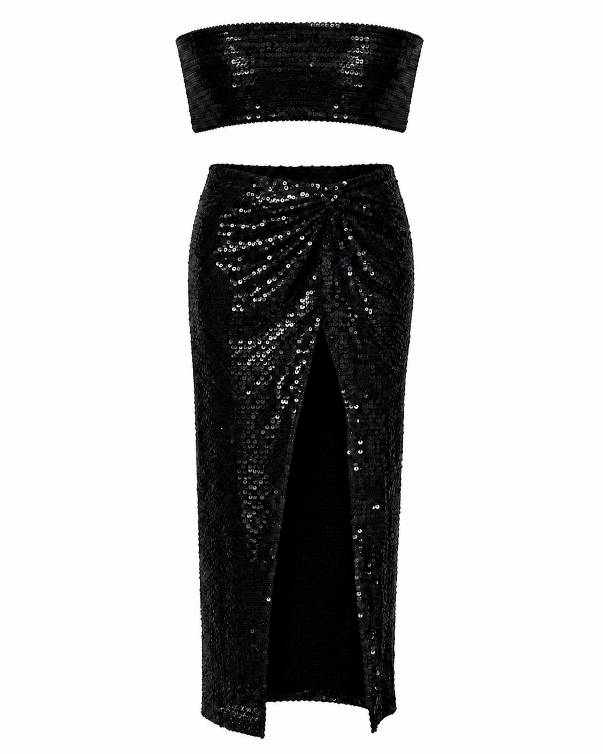 Noir Sequin Set front ghost silhouette