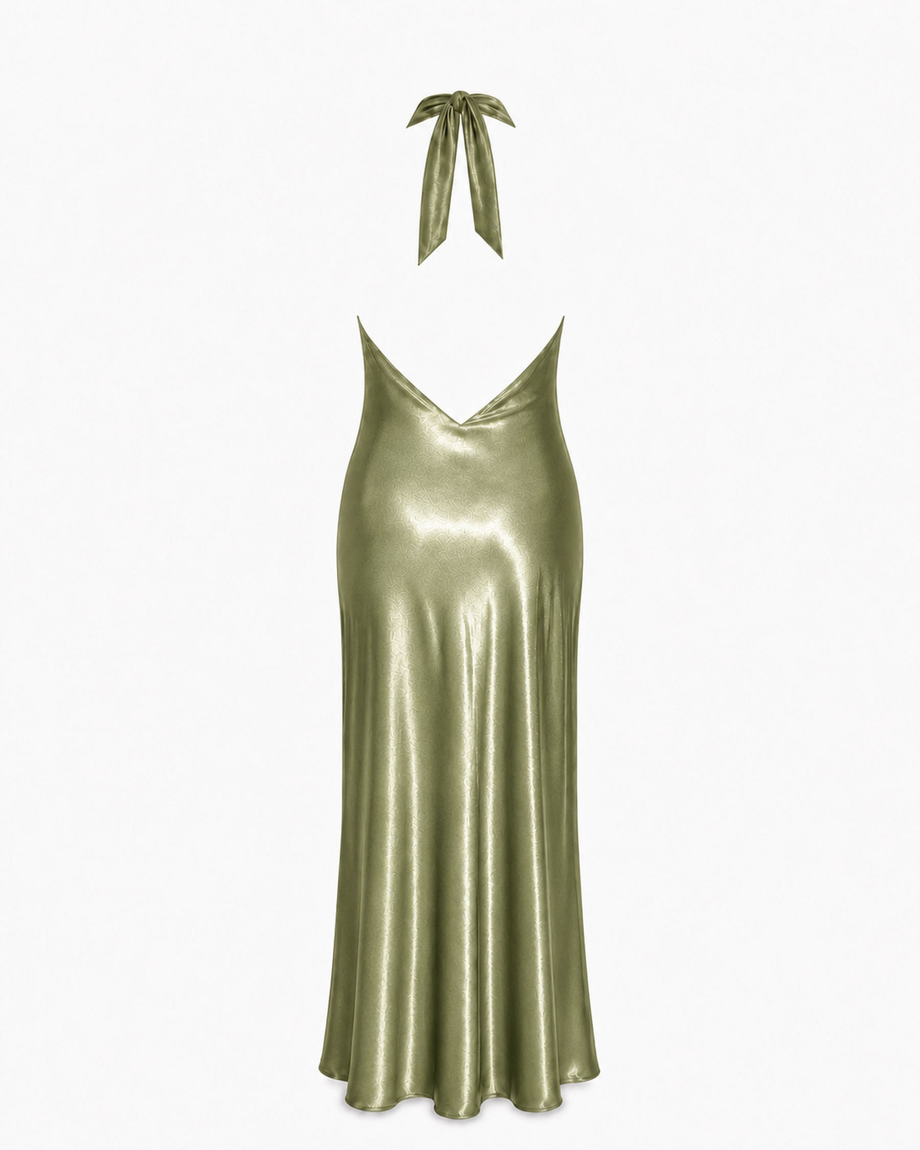 Sage Crossover Maxi dress back view